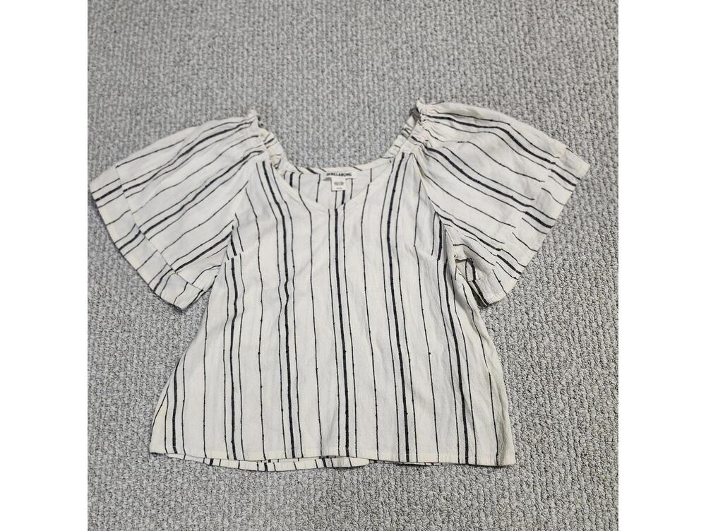 Billabong Women's Striped Short Sleeve Top Size Small